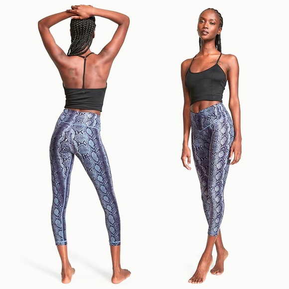 Victoria's Secret | Blue Ombre Snake Live On Point Crossover Legging | Size 14 - Picture 4 of 7